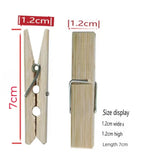 20 pinzas de bambú natural para ropa, pinzas para fotos, pinzas de madera para manualidades, bodas y fiestas, envío directo