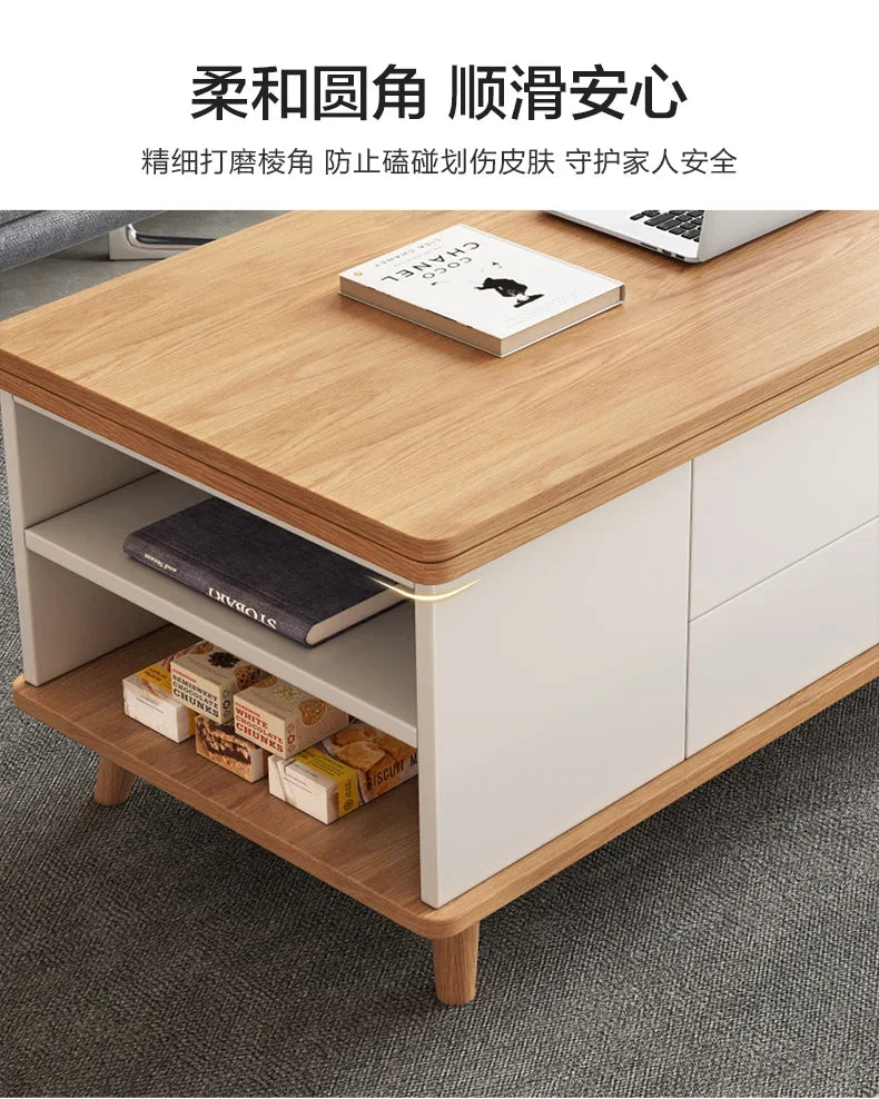 Lift Up Storage Coffee Table Trau White High Modern Nordic Coffee Table Minimalist Apartment Couchtisch Home Furniture