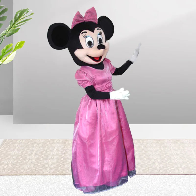 Disney Mickey Minnie Mouse Mascot Costume Anime Cartoon Character Cosplay Clothes Stitch Winnie Bear Party Halloween Adult Gift