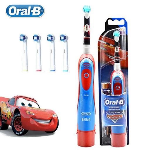 Oral B Electric Toothbrush Soft Bristle Protect Gum for Kids Waterproof Timer Teeth Brush with Extra Replacement Brush Head Refill