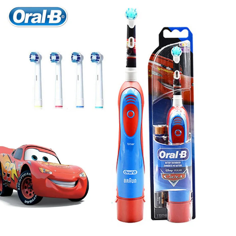 Oral B Electric Toothbrush Soft Bristle Protect Gum for Kid Waterproof Timer Teeth Brush with Extra Supplement Brush Head Refill