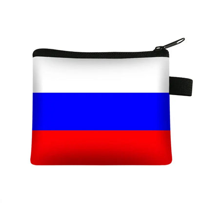 National Flag Print Coin Purses Algeria Spain Haiti Israel Women Wallet Saudi Arabia Men Purse Small Handbag Money Coin Bags