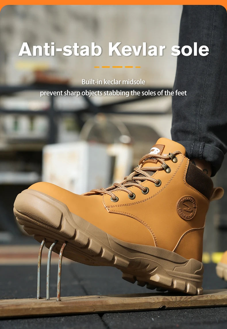 Steel Toe Shoes for Men Women Lightweight Anti-Smash Steel Toe Sneakers Indestructible Work Boots Construction Safety Shoes