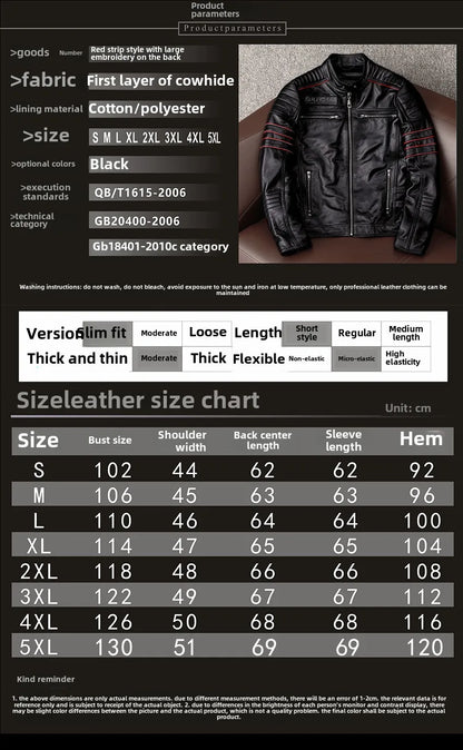 Chaqueta de motociclista nueva para hombre, de piel de vaca, para motocross, de cuero, para invierno, resistente al viento, para carreras, ropa de motociclista resistente al desgaste para Harley.