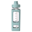 Botella de agua a prueba de fugas con pajita cuadrada, lindas botellas de agua resistentes al calor para mujeres, hombres, niños, regalos de cumpleaños