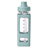 Botella de agua a prueba de fugas con pajita cuadrada, lindas botellas de agua resistentes al calor para mujeres, hombres, niños, regalos de cumpleaños