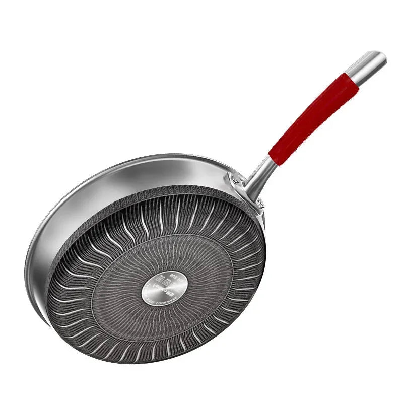 MOEYE Frying Pan 316L Stainless Steel 28/30/32cm Kitchen Nonstick Pan Cooking Skillet Kitchen Nonstick Skillet Induction Pan