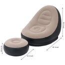 Nuevo sofá Lazy Boy, reclinable, inflable y plegable, para exteriores, con estribos, cómodo y combinado, de terciopelo flocado.
