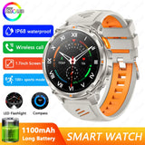 Novo Smartwatch T-Rex3 Pro 2026 – Bateria de 1100mAh, GPS com rastreamento de rota, Resistência à água 5ATM, Monitoramento de esportes e corrida, Bússola, Estilo militar