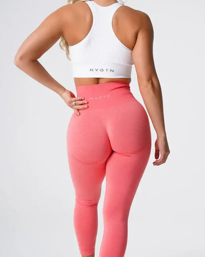 Nvgtn salpicado sem costura elastano leggings mulheres calças de treino macio roupas de fitness calças de yoga cintura alta ginásio wear