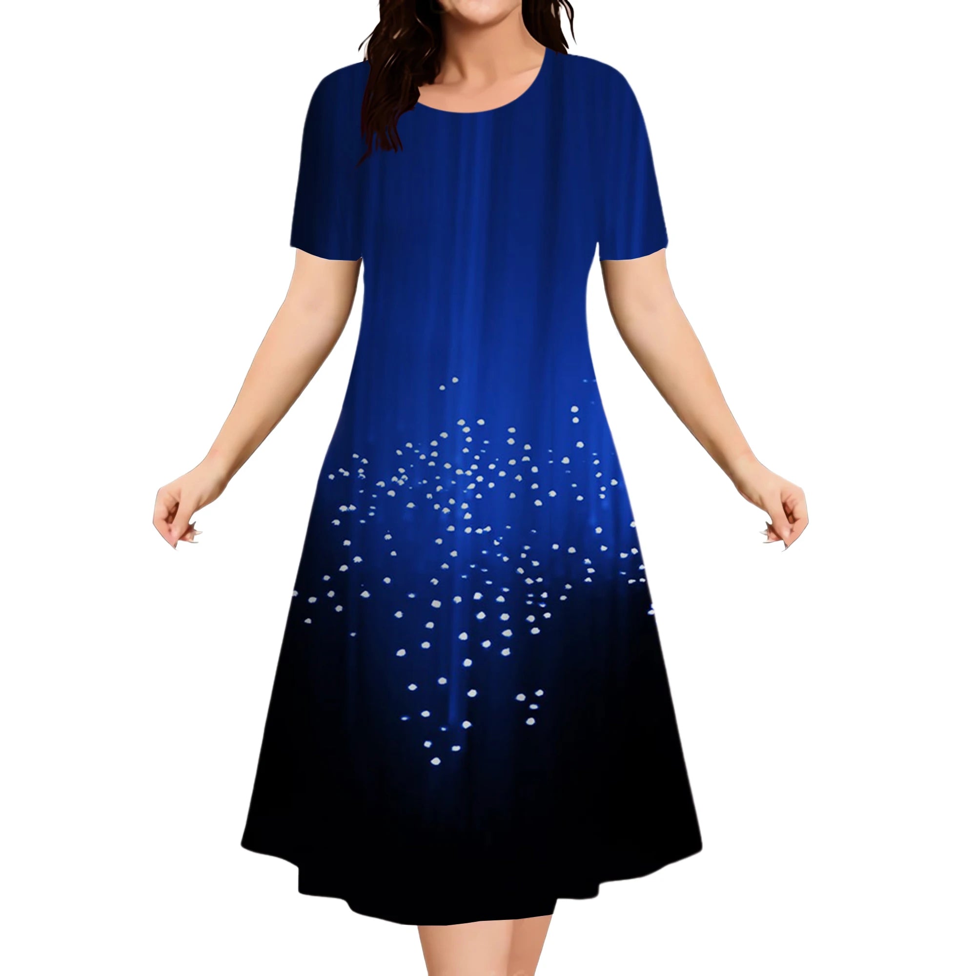2026 New Floral Graphic Print Women's Dresses Elegant Ladies Summer Dress Casual Retro Plus Size Female Fashion Loose Dress 9XL