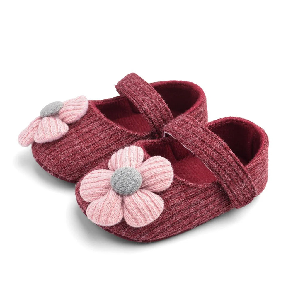 0-18M Baby Girls Cotton Shoes Retro Spring Autumn Toddlers Prewalkers Cotton Shoes Infant Soft Bottom First Walkers