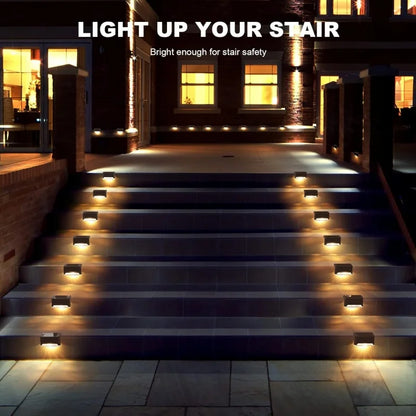 24PCS IP65 Waterproof Solar Garden Light Outdoor LED Solar Power Deck Lamps for Railing Stairs Step Fence Yard Patio Pathway