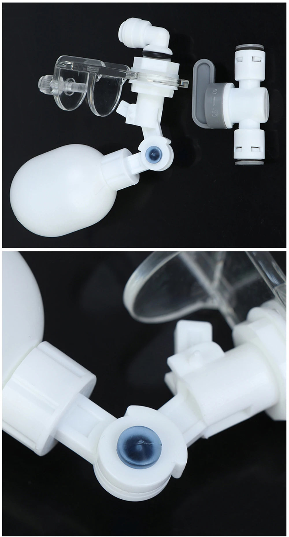 Auto Aquarium Water Changer Kit Power-Free Fish Tank Float Ball Valve Type Auto Water Filler Water Level Controller 1/4 Inch
