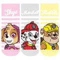 Lote de 3 pares de calcetines de algodón de malla para niños y niñas de 3 a 7 años, de la Patrulla Canina, de moda para primavera y verano. 