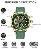 New NAVIFORCE Watches for Men Leather Men's Military Sport Waterproof Watch Quartz Wristwatch Chronograph Male Clock