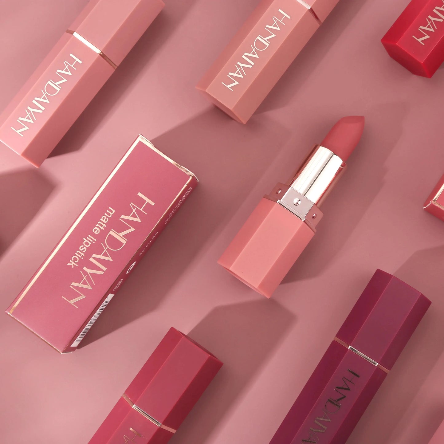 Lápiz labial mate de alta pigmentación HANDAIYAN, terciopelo, resistente al agua, maquillaje de larga duración, cosméticos para labios