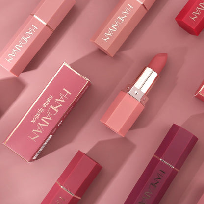Lápiz labial mate de alta pigmentación HANDAIYAN, terciopelo, resistente al agua, maquillaje de larga duración, cosméticos para labios