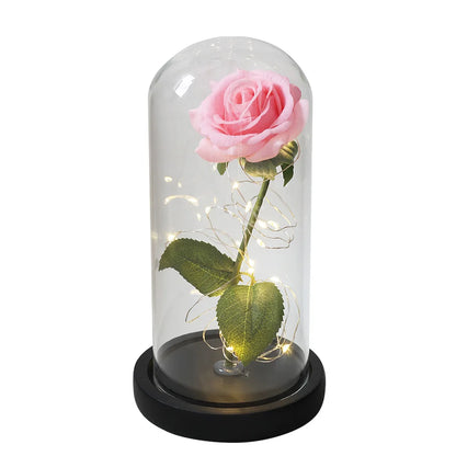 Envío directo de flores artificiales Galaxy Rose, La Bella y la Bestia, decoración de boda, regalo creativo para el Día de San Valentín, regalo para la madre.