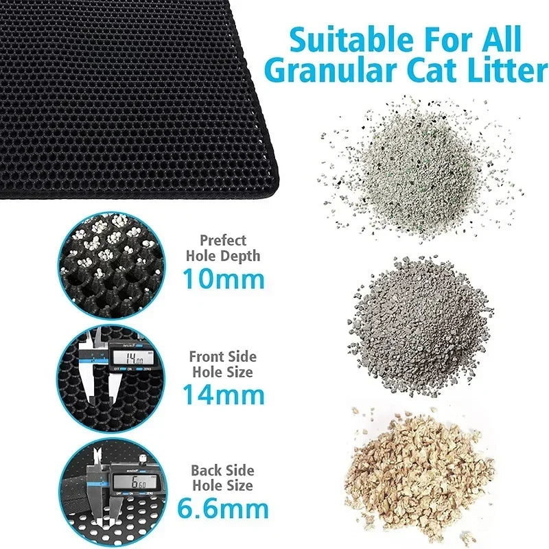 Cat Litter Mat Pet Toilet Waterproof Double Layer Pet Litter Box Mat Nonslip Sand Cat Washable Mat Clean Pad Pet Clean Supplies