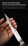XINZUO-Juego de Cuchillos de Cocina de acero inoxidable 1,4116, herramienta de corte con mango de sándalo rojo de alta calidad, 5 uds., Alemania