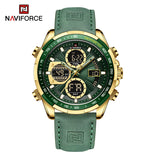 New NAVIFORCE Watches for Men Leather Men's Military Sport Waterproof Watch Quartz Wristwatch Chronograph Male Clock