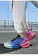 New Men's Carbon Plate Sneakers Outdoor Soft Sole Mesh Sports Shoes Running Shoes Light Anti-Slip Casual Couple Tennis Shoes