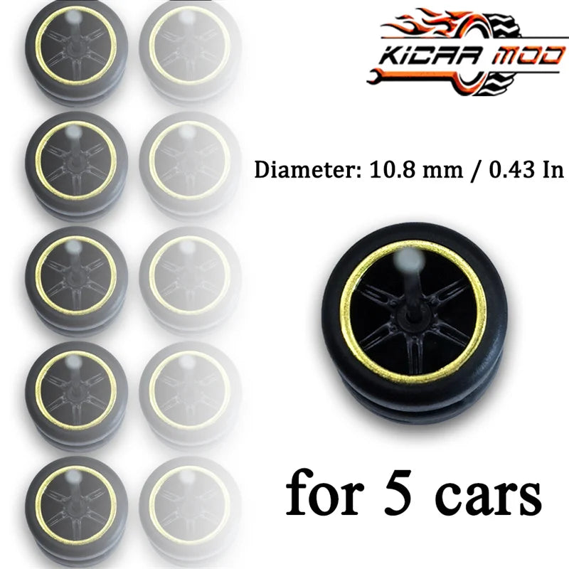 1/64 Wheels Tires Navy Blue set for VDiecast Model Cars Collection Toy for Hot Wheels Hobby Modified Parts 5 set/pack