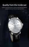 OLEVS 2935 Dual Calendar Quartz Dress Watch For Men Simple Original Leather Men's Watches Waterproof Luminous Business Hand Clock