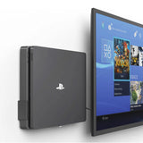 Monzlteck Wall Mount For PS4 Slim, All Metal Vertical Hanging on Wall Space Saver Easy to Install