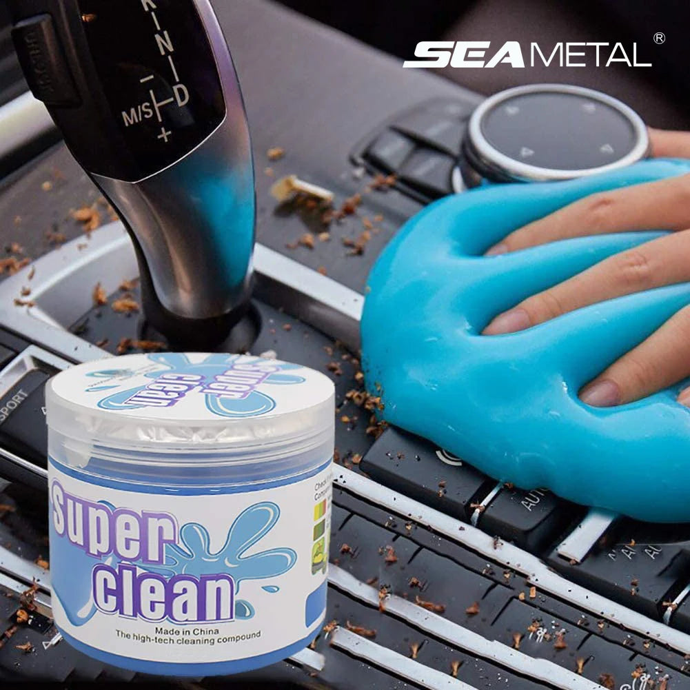 Seametal gel de limpeza do carro multifuncional saída ventilação ar painel portátil ferramenta limpeza mágica lavagem lama removedor poeira sujeira limpa