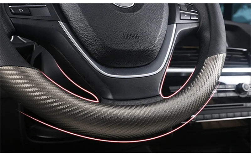 Fashion Universal Car Steering Wheel Cover Breathable Anti Slip Car Decoration Suitable 37-38cm Steering Wheel Cover Accessories