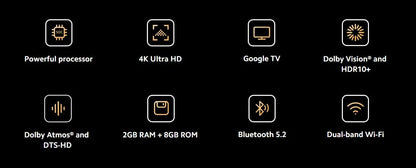 Xiaomi TV Box S 2nd Gen, Google TV smart tv Box, 4K Ultra-HD Quad-core Processor Dolby Vision HDR10+ Google Assistant,BT 5.2