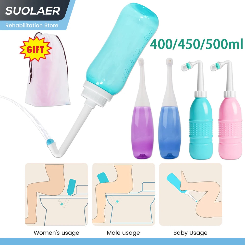 Portable Bidet Spray Handheld Travel Bidet for Pregnant Women Baby Cleansing Water Washer Bottle Baby Showers Mom Bottle 4/500ml