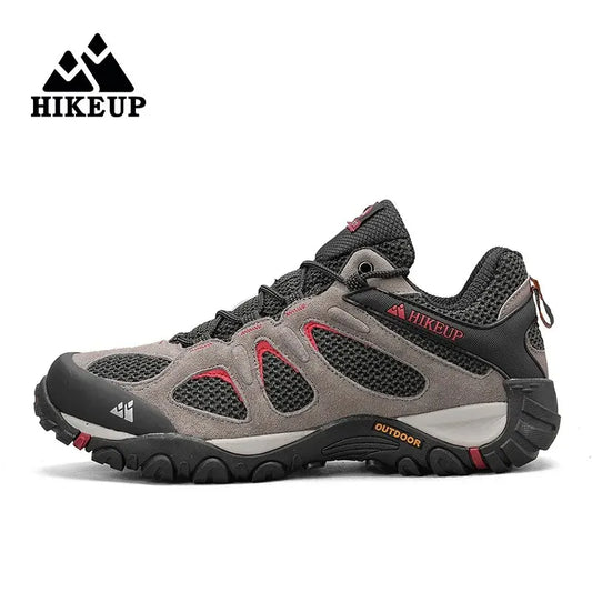 HIKEUP Men's Breathable Splashproof Outdoor Hiking Shoes Mountain Climbing Sport Hunting Trekking Sneakers