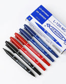 10Pcs Double Tip Permanent Markers Pens Waterproof Oily Fine Tip Black Painting Marker Graffiti Marking Pens School Supplies