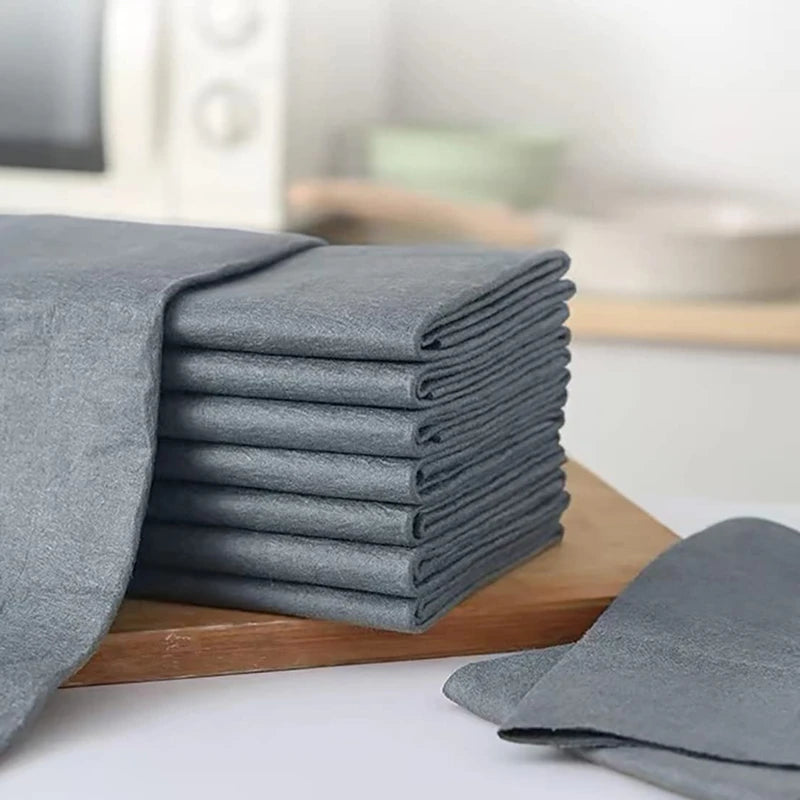 Paño de limpieza mágico grueso, paño de microfibra multiusos, reutilizable, para limpiar ventanas de coche, sin pelusa, para espejos de cocina. 