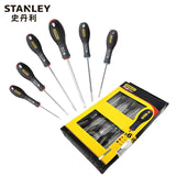 STANLEY Slotted Screwdriver Set with large diameter handle, reinforced tool holder, comfortable grip and durability, 65-428-14 meters