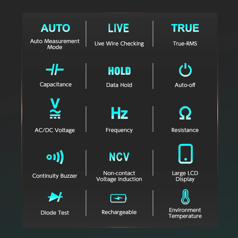 BSIDE S20/A10/A1 Intelligent EMF Multimeter 9999 Counts Rechargeable Meter Radiation Monitor AC/DC Voltmeter Ohmmeter Test