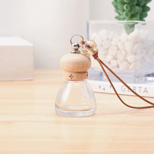1Pc 8ML Conical Flask Empty Bottle Car Pendant Car Essential Oil Diffuser Fragrance Air Freshener Scent Perfume Bottle Ornament