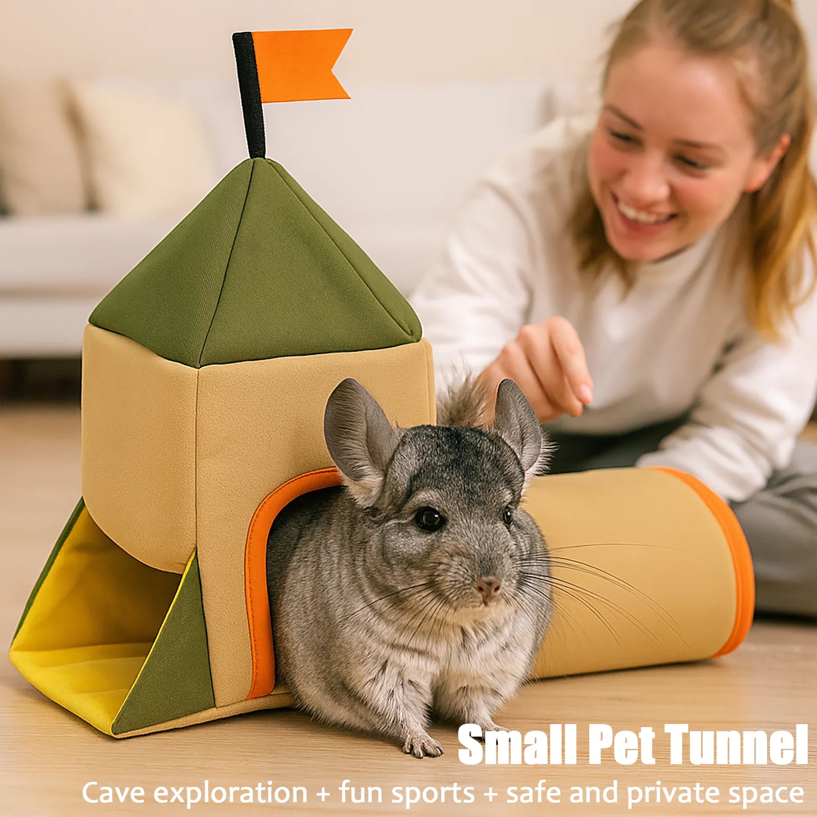 New Little Pet Hiding Place Hamster Guinea Pig Toy House Landscaping Small House Little Pet Tunnel House Little Pet Products