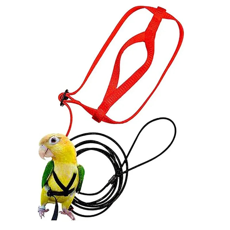 Anti-Bite Parrot Harness Leash Training Rope Bird Flying Leash for Pet Birds Durable Bird Harness Leash for Parrot