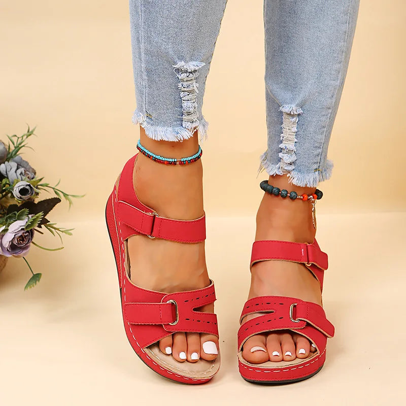 Sandalias de verano para mujer, sandalias romanas vintage, zapatos de playa antideslizantes a la moda para mujer, zapatos de punta abierta para caminar para mujer, zapatos para mujeres