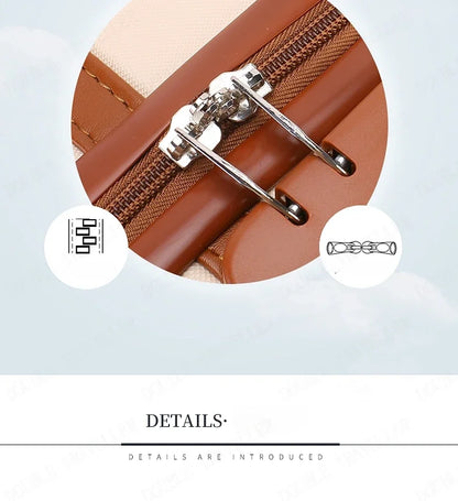 Rolling luggage set Women Fashion combination lock Travel Suitcase Set Universal Cosmetic bag Retro 2pcs Trolley Luggage Set
