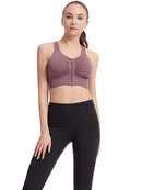 Women Zip Sports Bra Tank Plus Size Shockproof Gather Brassiere Female Yoga Running Fitness Bralette Women's Lingerie Underwear