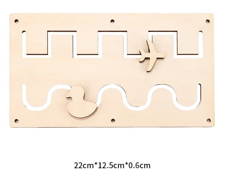 Kindergarten Montessori Wooden Busy Board Castle Gear Crocodile Zippers Geometric Jigsaw Puzzles Montessori Toy Educational Toys