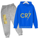 2024 Cristiano Ronaldo CR7 Cosplay Costumes Kids Football Idol Hoodie Set Pants Kids Boys High Quality Tops Girls Clothing Sets