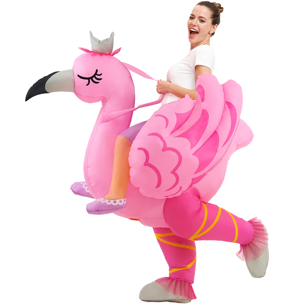 Adult Rooster Inflatable Costume Funny Unicorn Elk Animals Inflatable Suit Halloween Carnival Half Body Blow Up Suit for Cosplay