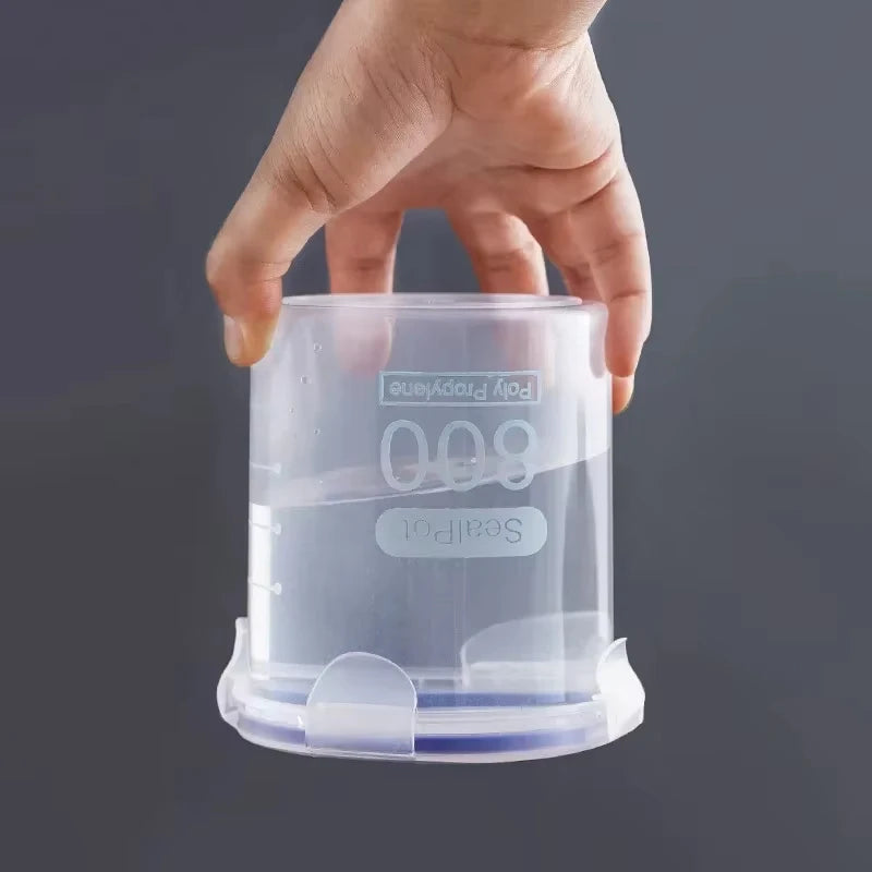 S/M/L/XL Size Transparent Plastic Sealed Food Storage Pots Kitchen Grain Candy Spice Jars Storage Containers For Kitchen