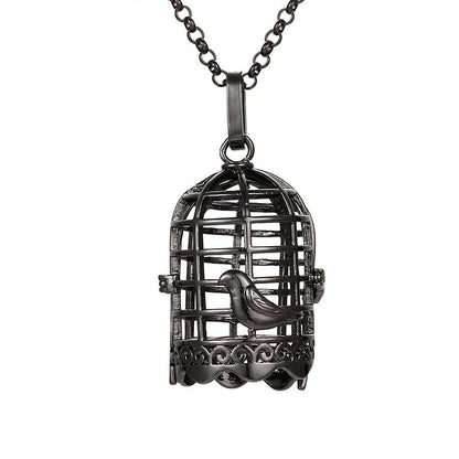 New Aroma Water Droplets Cage Lockets Necklace Heart Shaped Zircon Essential Oil Diffuser Set Combination Woman Pendant Jewelry